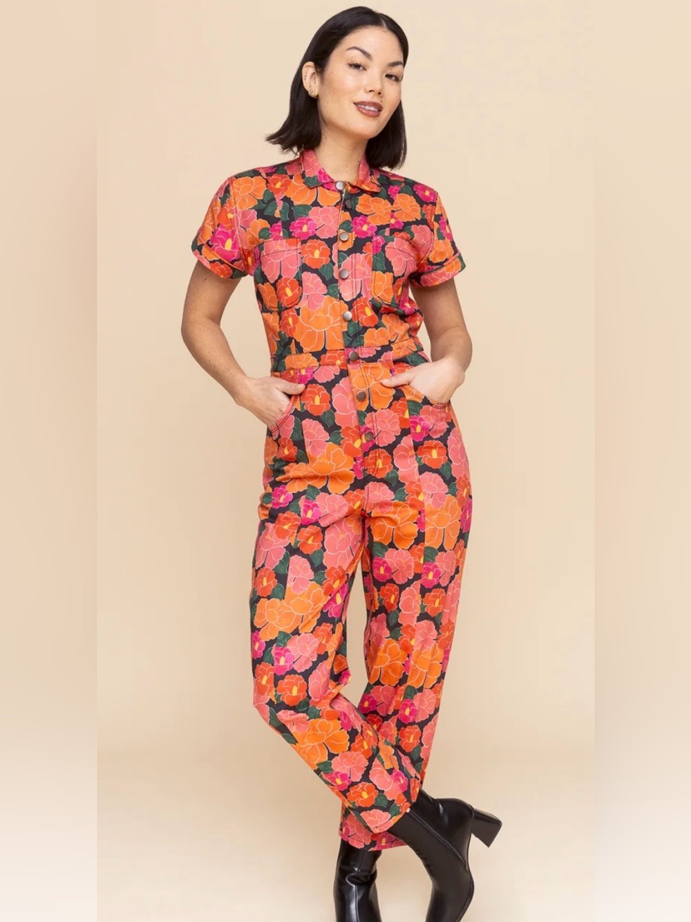 Mixed by Nasrin Floral Jumpsuit | Size Small | Very Good Condition